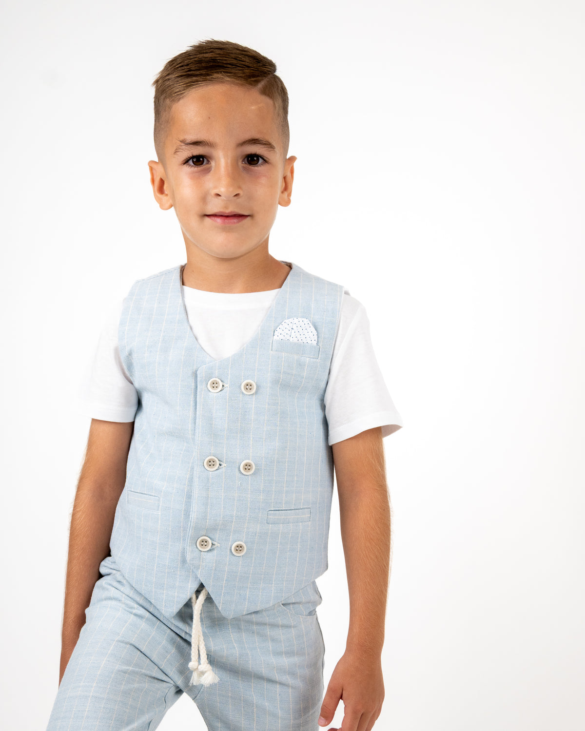 Boys' vest and trousers 3014 — detail