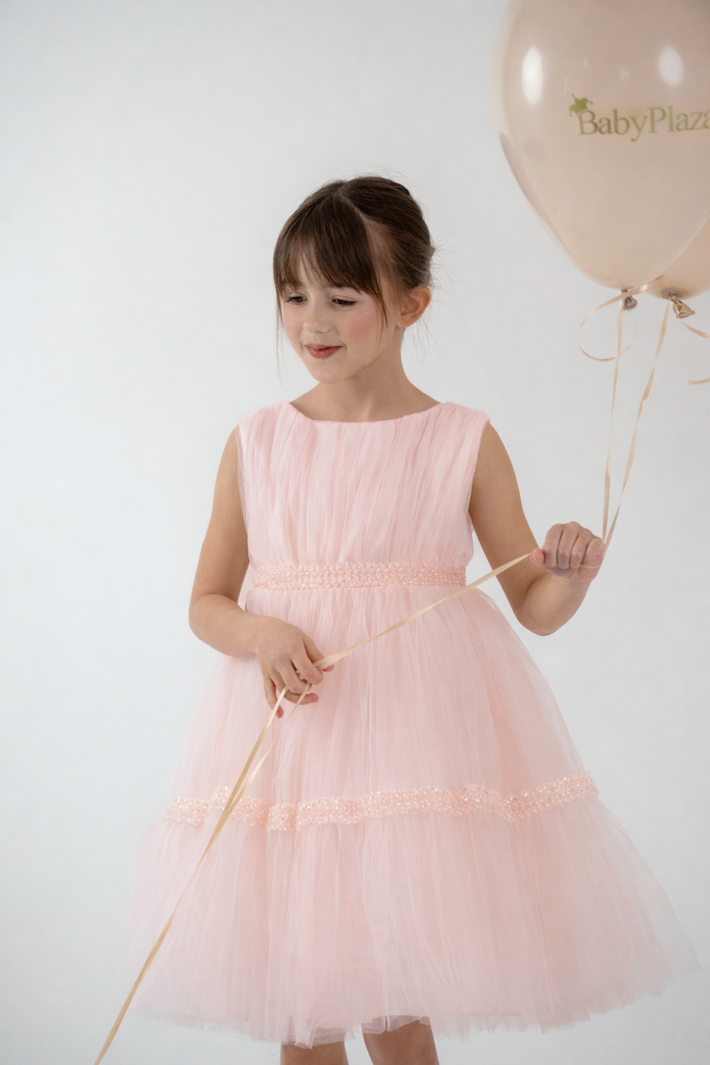 Crystal Charm girls' tulle dress — pink