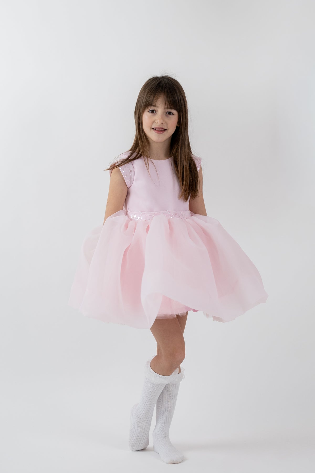Light as Feather dress — pink detail