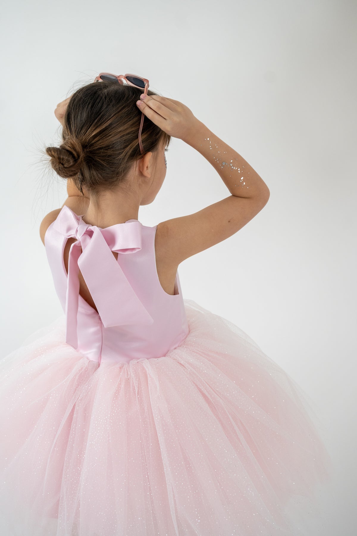 Pixie Dust girls' sequined tulle dress — pink