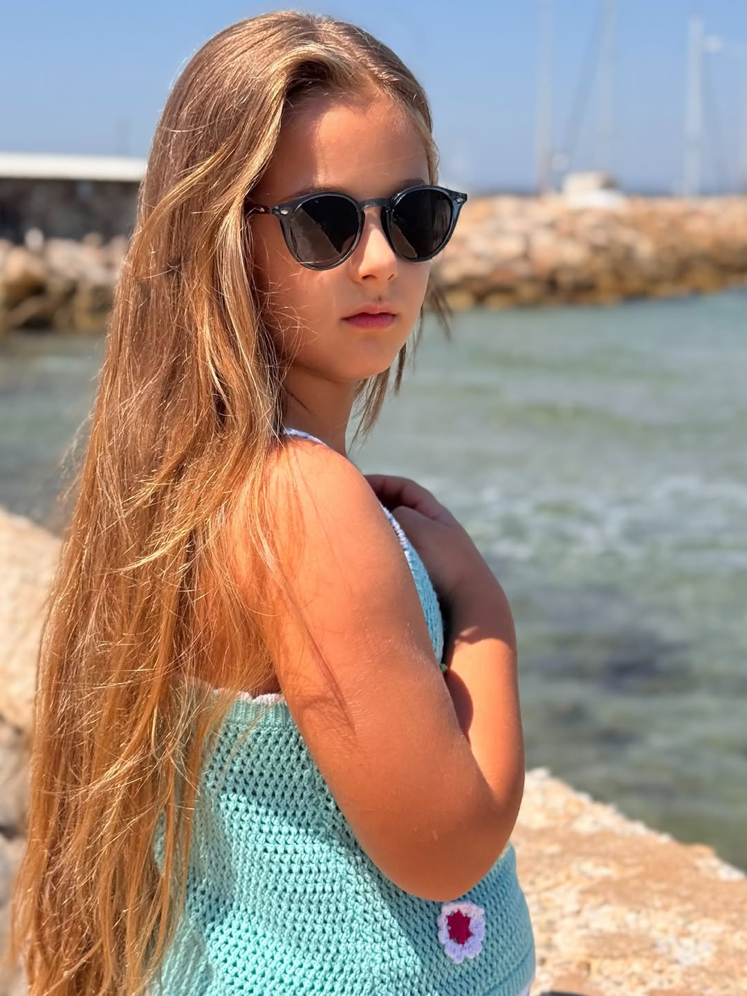 Alpha kids' sunglasses - Indigo amber