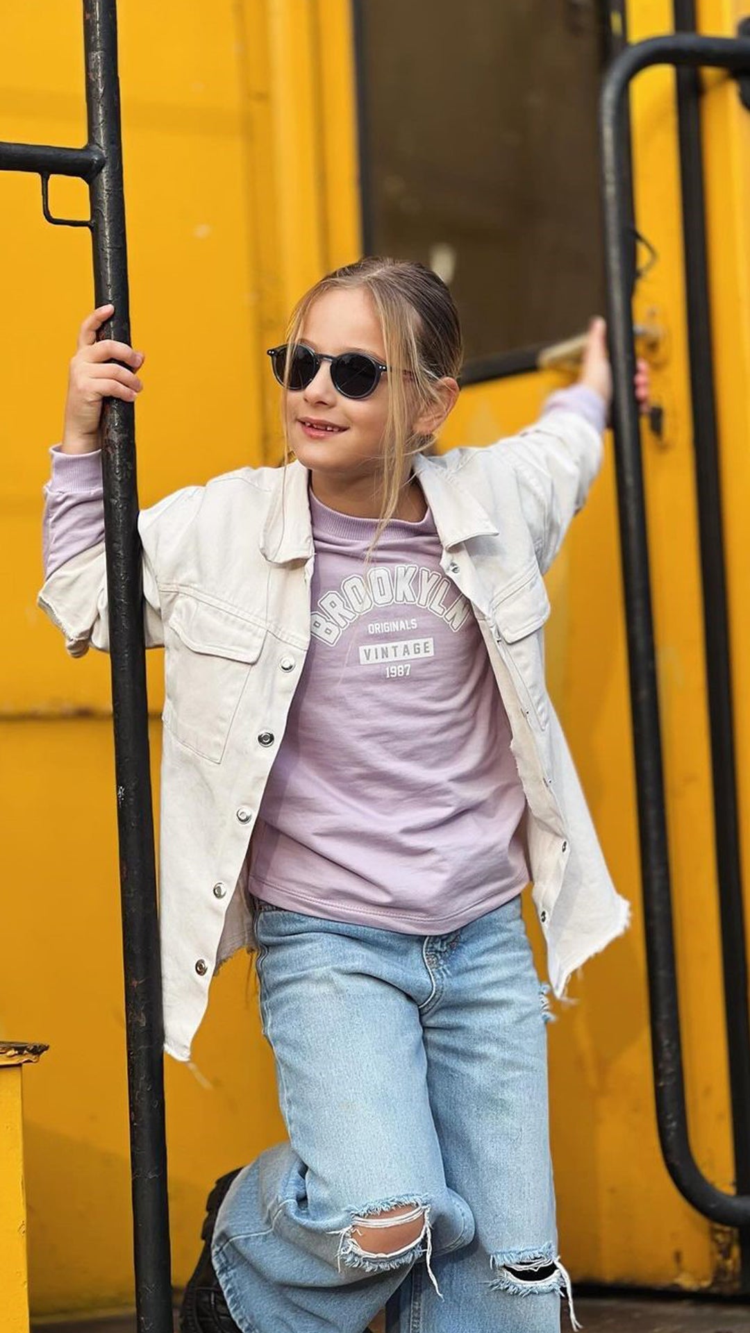 Fox kids' sunglasses - Indigo amber