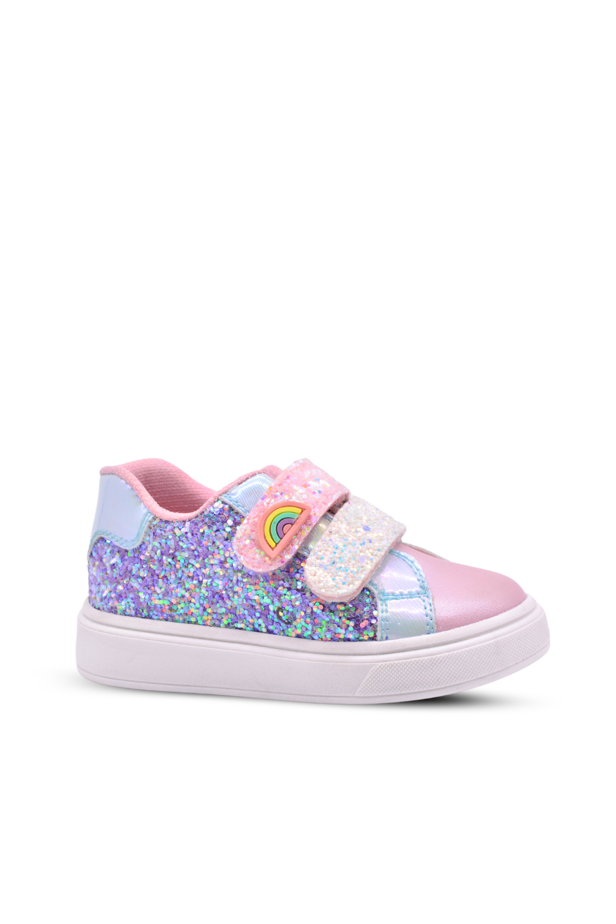Glitty girls' sequin sneakers — pink