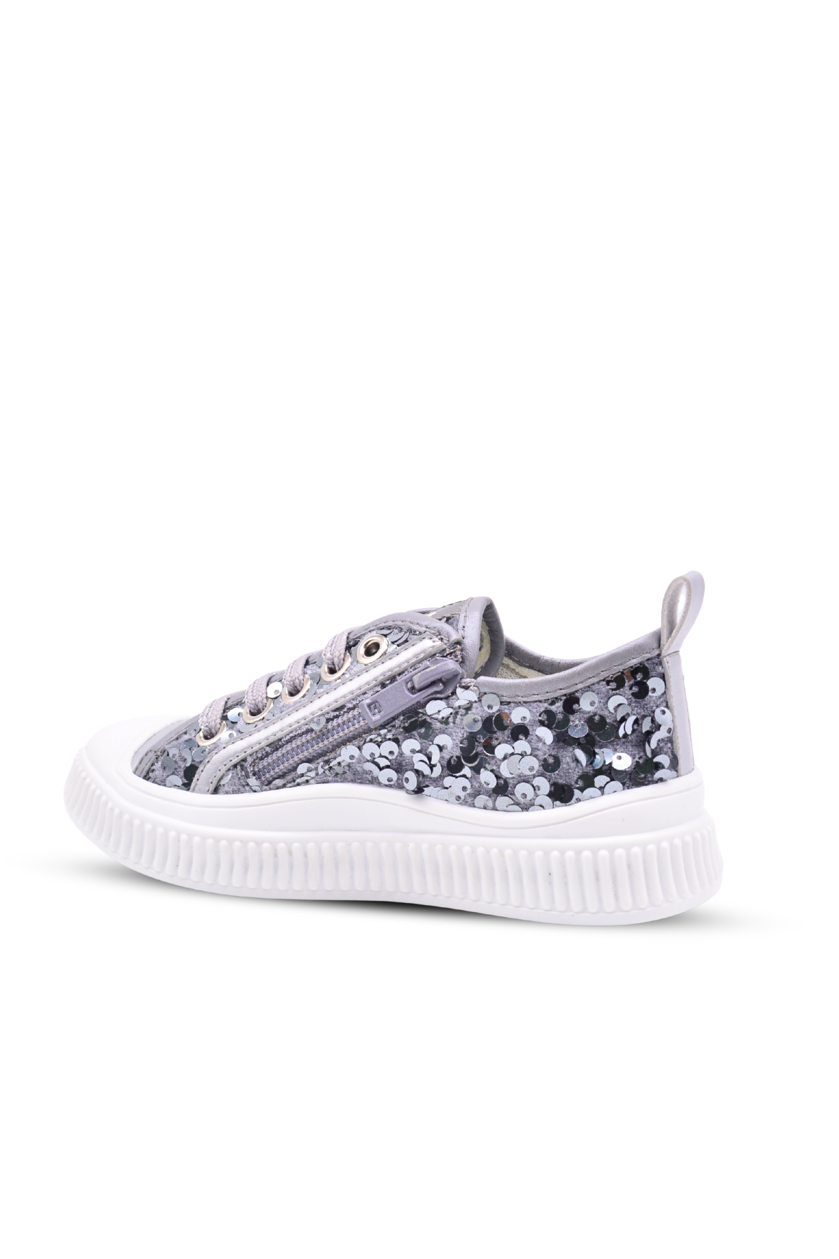 Sweet girls' sequined sneakers – Grey