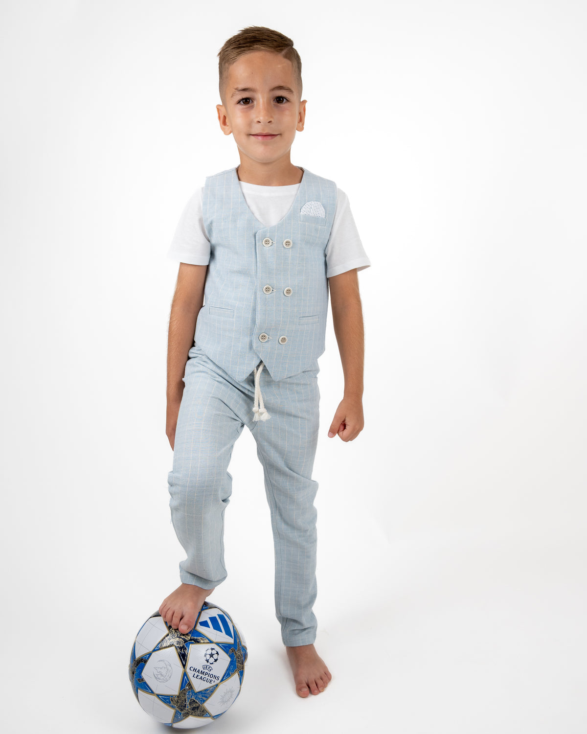 Boys' vest and trousers 3014 — detail