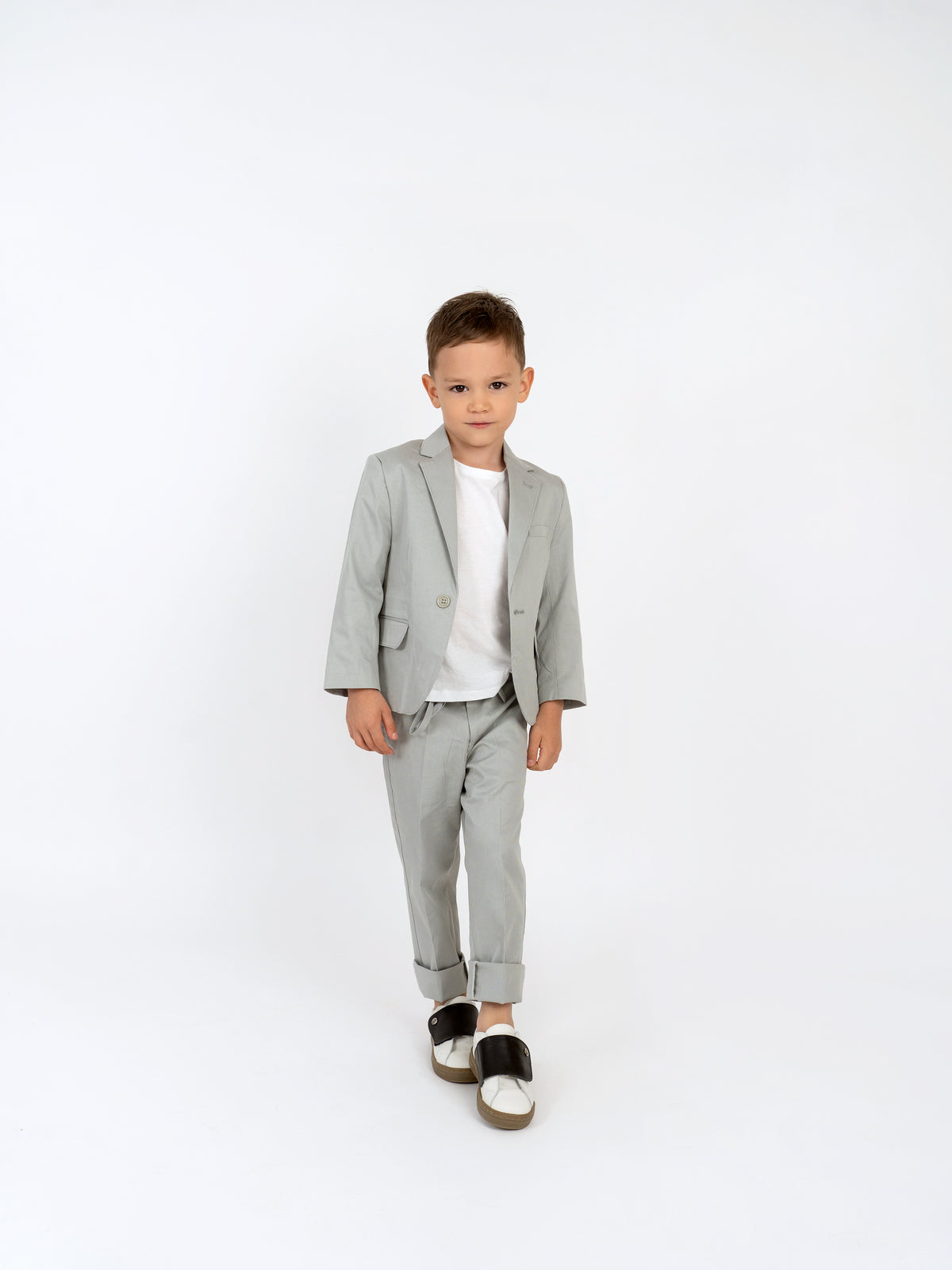 Boys' linen-blend 2-piece suit 4010 — jacket and trousers