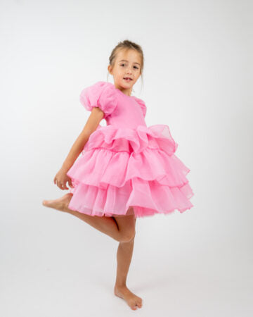 Honey Waves dress — barbie pink detail