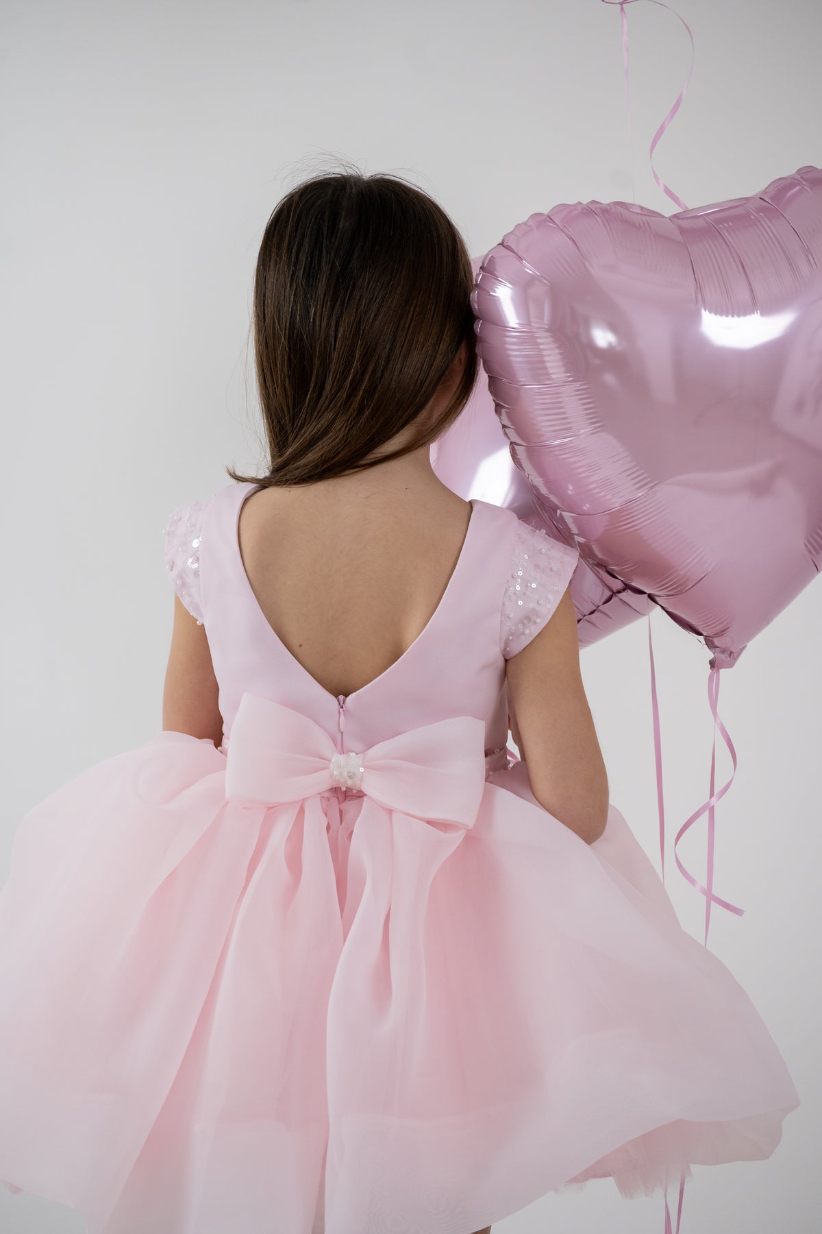 Light as Feather dress — pink detail