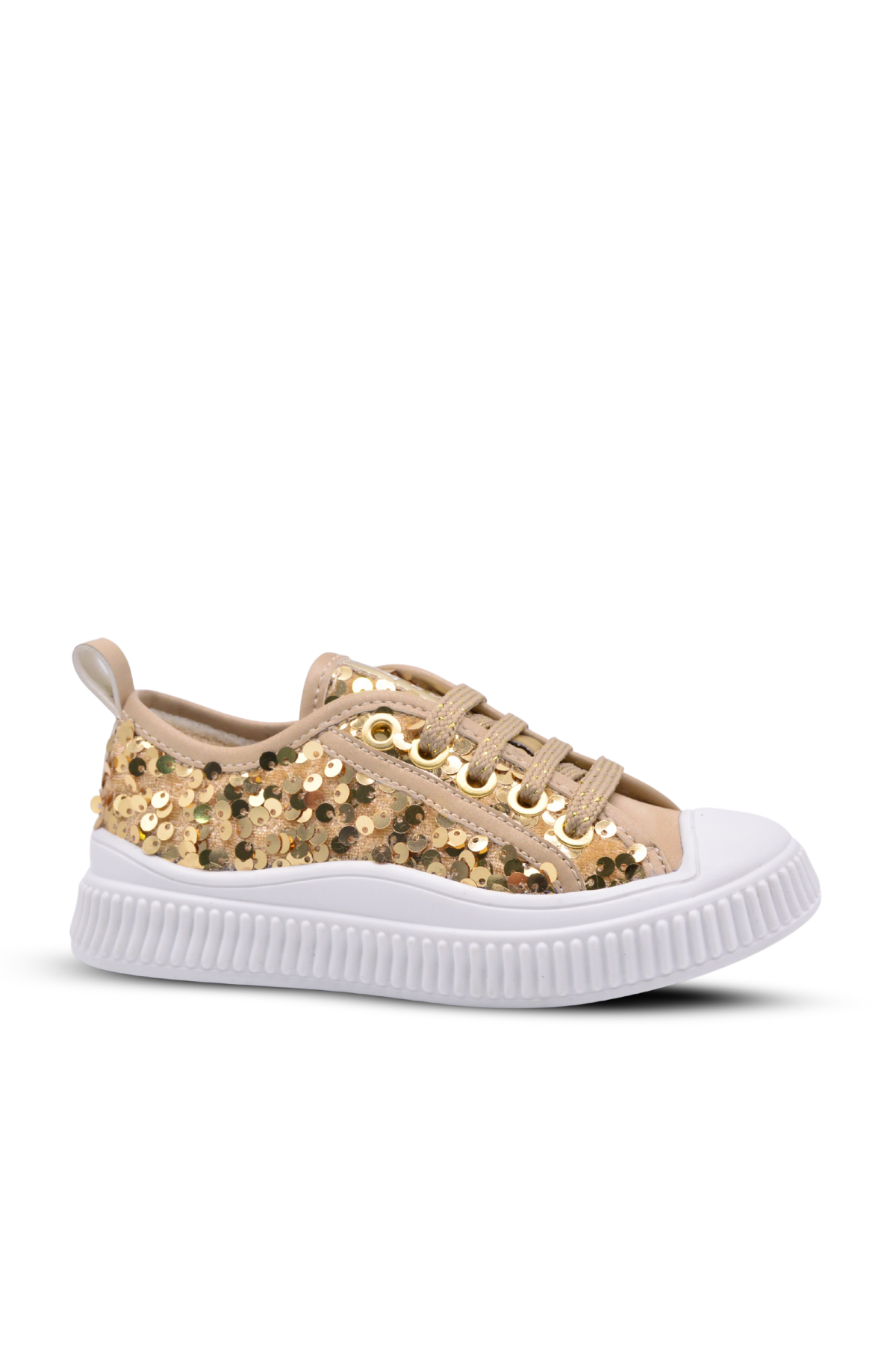 Sweet girls' sequined sneakers – Gold