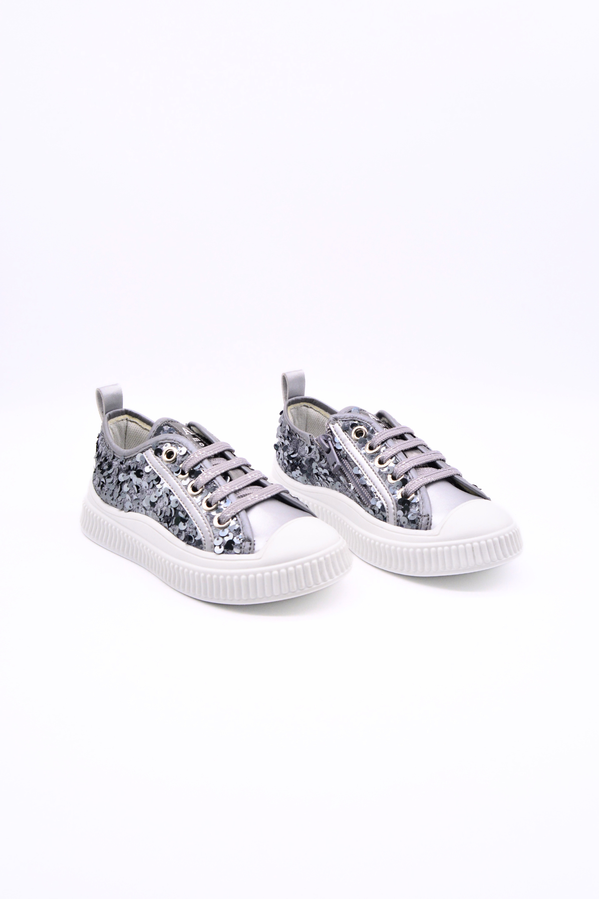 Sweet girls' sequined sneakers – Grey