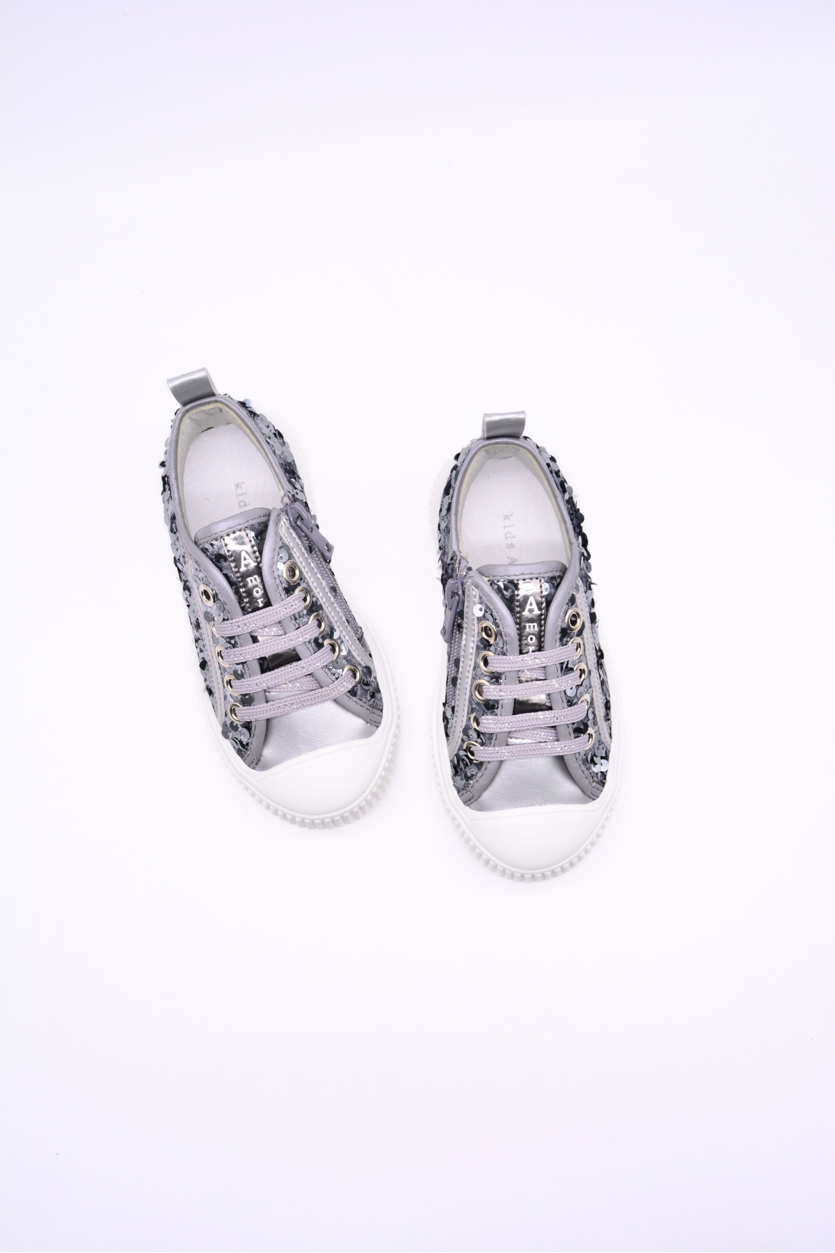 Sweet girls' sequined sneakers – Grey