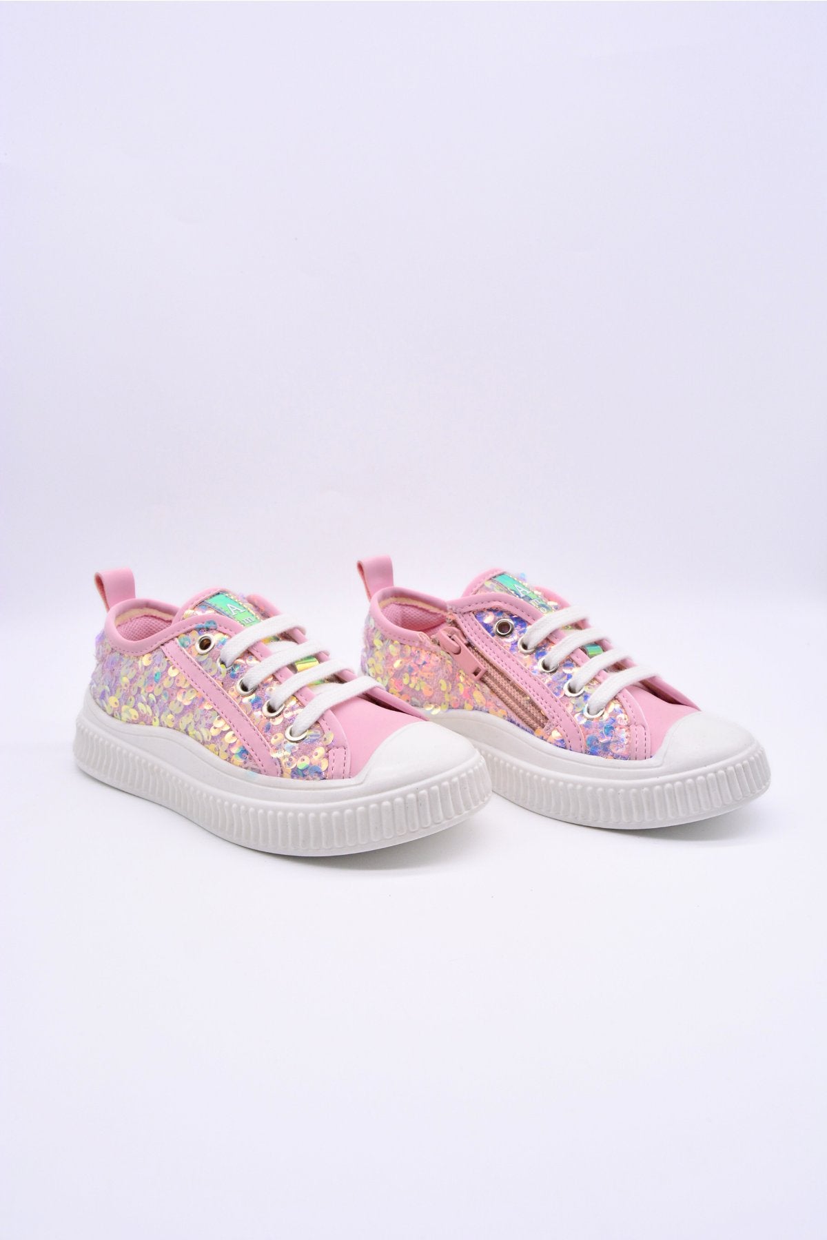 Sweet girls' sequined sneakers – Pink