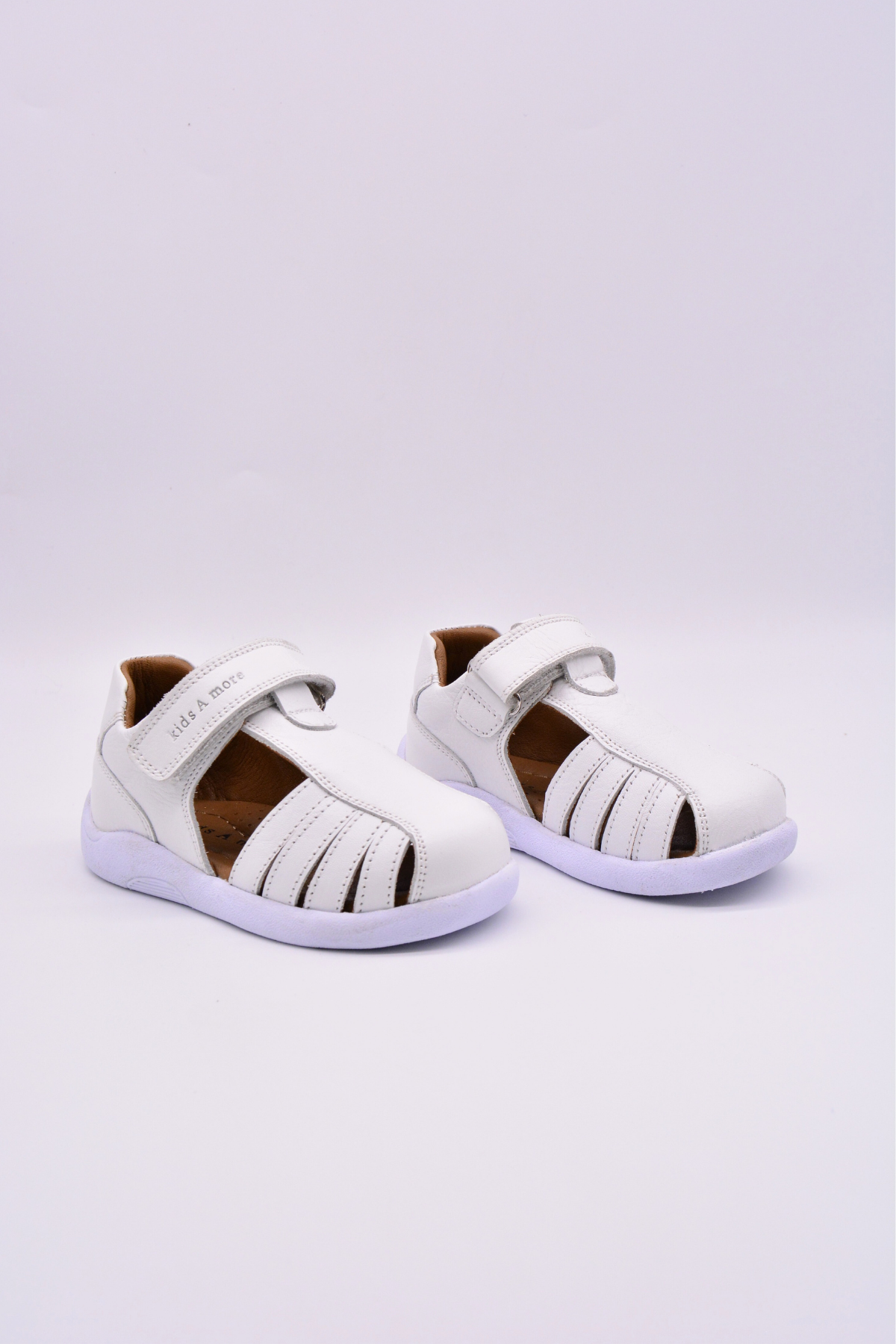 Winco girls' leather sandals – White