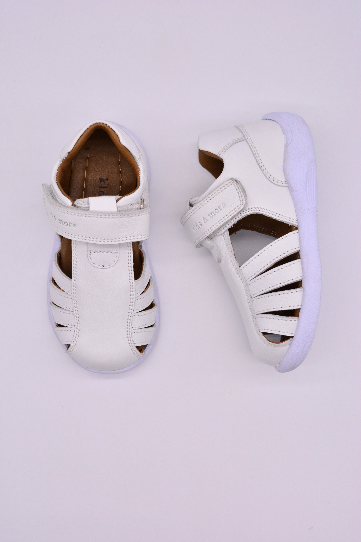 Winco girls' leather sandals – White